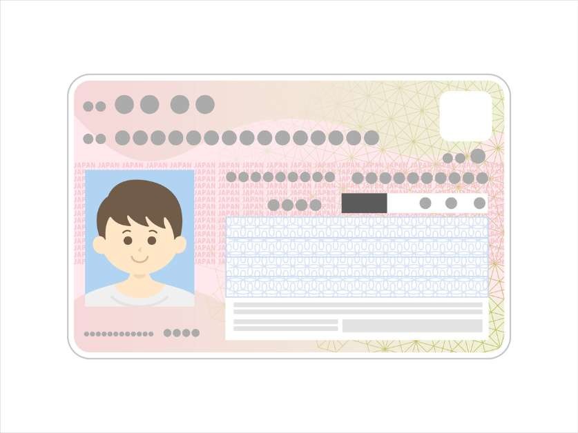 在留カード（在留資格）のイラスト。日本での部屋探しや仕事探しに影響する重要な証明書。